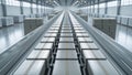 Boxes moving on a conveyor belt in a large warehouse with bright lighting and organized layout. Royalty Free Stock Photo