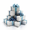 boxes and packages for gifts for wedding favors,generated with AI. Royalty Free Stock Photo