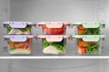 Boxes with prepared meals inside of Royalty Free Stock Photo