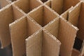 Carton boxes for bottles. Cardboard empty packaging. Waste recycling. Craft Paper parcels. Royalty Free Stock Photo