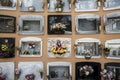 Boxes on the urn in the cemetery