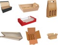 Boxes of various cardboard sizes of various shapes for protection