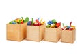 Boxes with very many toys Royalty Free Stock Photo