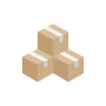 Boxes on a white background, vector illustration Royalty Free Stock Photo