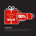 Boxind day sale flyer template Royalty Free Stock Photo