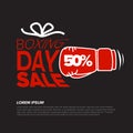 Boxind day sale flyer template Royalty Free Stock Photo