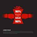Boxind day sale flyer template Royalty Free Stock Photo