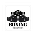 Vintage boxing logo. Boxing sport vector. Royalty Free Stock Photo