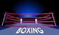 illustration depicting a boxing ring, sports arena for the background of sports posters Royalty Free Stock Photo