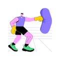 Boxing abstract concept vector illustration.