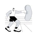 Boxing abstract concept vector illustration.