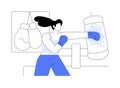 Boxing abstract concept vector illustration.