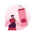 Boxing abstract concept vector illustration.