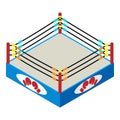 Boxing arena icon, isometric style