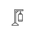 Boxing Bag Stand line icon