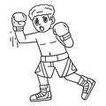 Boxing Boxer doing an Uppercut Punch Isolated