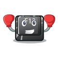 Boxing button f12 on a keyboard mascot Royalty Free Stock Photo