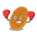 Boxing challah character cartoon style