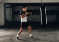 Boxing challenge exercise sport workout pratice concept