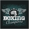Boxing Champion - Vintage vector artwork for t