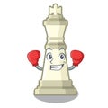 Boxing chess king isolated in the character Royalty Free Stock Photo