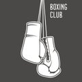 Boxing club poster with boxing gloves