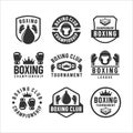 Boxing Club Tournament Logos Collections illustrations sports