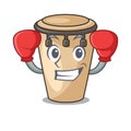 Boxing conga character cartoon style