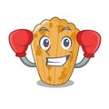 Boxing cookies in the form madeleine cartoon