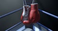 Boxing Corner And Boxing Gloves