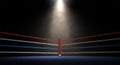 Boxing Corner Spotlit Dark Royalty Free Stock Photo