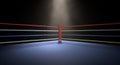 Boxing Corner Spotlit Dark Royalty Free Stock Photo