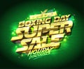 Boxing day blowout sale, mega discounts, vector banner design