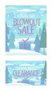 Boxing day blowout sale, boxing week clearance banners