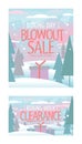 Boxing Day blowout sale, boxing week clearance web banners set