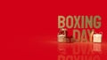 The Gift box and Boxing Day word for Marketing concept 3d rendering