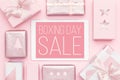 Boxing Day Sale Background. Online Shopping, Christmas Sale.