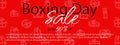 Boxing day sale banner template vector illustration with gift boxes Royalty Free Stock Photo