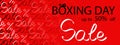 Boxing day sale banner template vector illustration Royalty Free Stock Photo