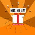 Boxing Day Sale white box and red tape