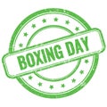 BOXING DAY text on green grungy round rubber stamp