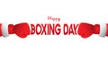 Boxing day vector illustration.Typography combined in a shape of boxing gloves Royalty Free Stock Photo