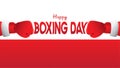 Boxing day vector illustration.Typography combined in a shape of boxing gloves Royalty Free Stock Photo