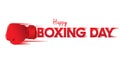 Boxing day vector illustration.Typography combined in a shape of boxing gloves Royalty Free Stock Photo