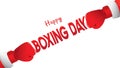 Boxing day vector illustration.Typography combined in a shape of boxing gloves Royalty Free Stock Photo