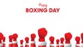 Boxing day vector illustration.Typography combined in a shape of boxing gloves Royalty Free Stock Photo