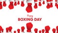 Boxing day vector illustration.Typography combined in a shape of boxing gloves Royalty Free Stock Photo