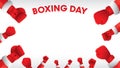 Boxing day vector illustration.Typography combined in a shape of boxing gloves Royalty Free Stock Photo