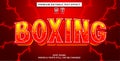 Boxing editable text effect, text graphic style, font effect