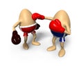 Boxing Egg being hit Royalty Free Stock Photo